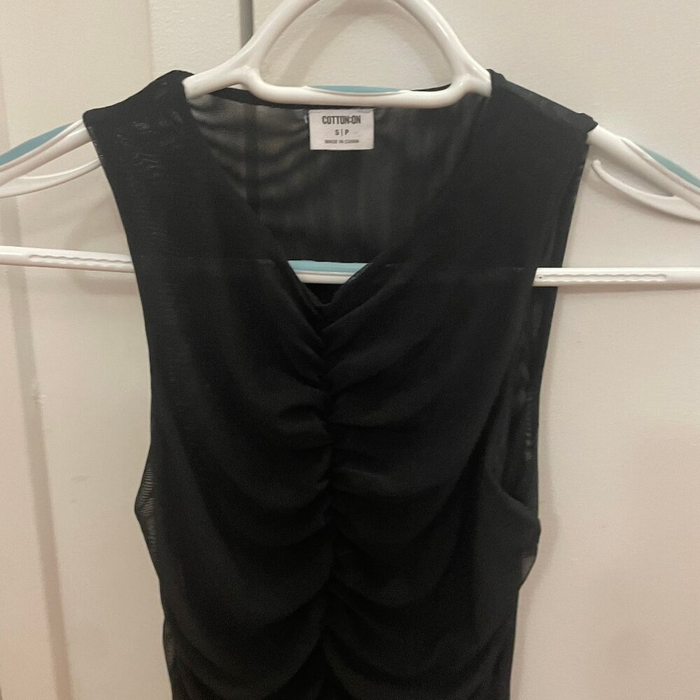 Sheer black top